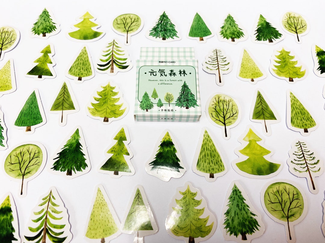 Trees Stickers Spring Summer Autumn Winter Trees Stickers - Etsy