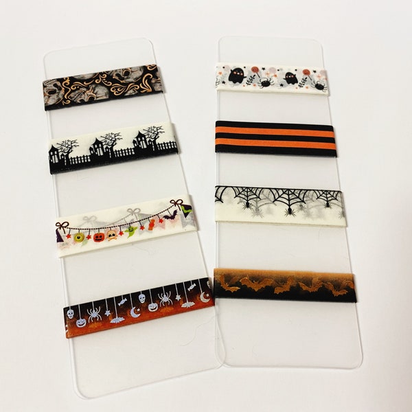 Washi Tape Sample, 4 Halloween design Samples, 1 Metre of each design, washi sampler, bullet journal accessories, planner, Halloween Washi