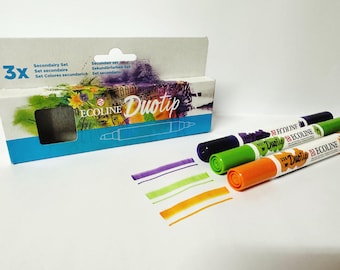 Royal Talent Ecoline Duotip Markers: Orange, Green & Purple Halloween