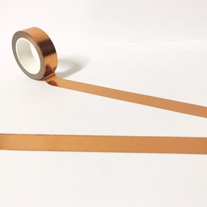 Kupfer Washi Tape, glänzendes Washi Tape, Kupferfolie Washi Tape, Planer Zubehör, Bullet Journal, Bronze Kupfer Stationär, Aufkleber, UK
