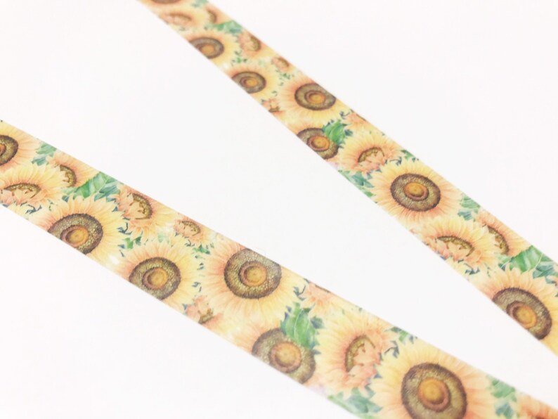 Sunflower Washi Tape Flower Washi Tape Summer Washi Etsy