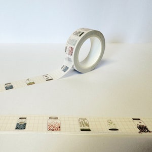 Cinta Washi de Terrario, Cinta Washi de Plantas, Plantas en un Jar Washi, Hojas Washi, Accesorios de Planificador, Pegatinas de Bullet Journal, Cuaderno Bujo