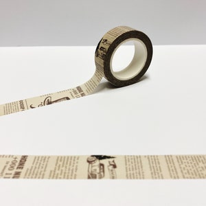 Zeitung Washi Tape, Vintage Werbung Washi, Ephemera Washi, Vintage Aufkleber, Scrapbook Tape, Bullet Journal Planner Stickers