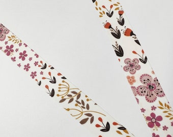 Autumn Floral Washi Tape: 15mm Scrapbook Planner Tape