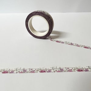 Aujourd'hui Ruban adhésif Washi en feuille argentée, agenda hebdomadaire, ruban adhésif Washi 15 mm, ruban adhésif Washi, accessoires pour bullet journal, ruban adhésif Washi fleurs, ruban adhésif Washi violet
