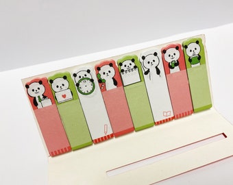 Notes autocollantes Panda, onglets de marqueur de page, papeterie pastel Panda, papeterie animale, mémo collant Peep Out, marqueur d'onglet, papeterie Kawaii mignonne