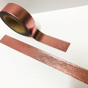Cinta washi dorada rosa, cinta washi brillante, cinta washi con lámina dorada, accesorios para agenda, bullet journal, papelería dorada rosa, pegatinas, Reino Unido