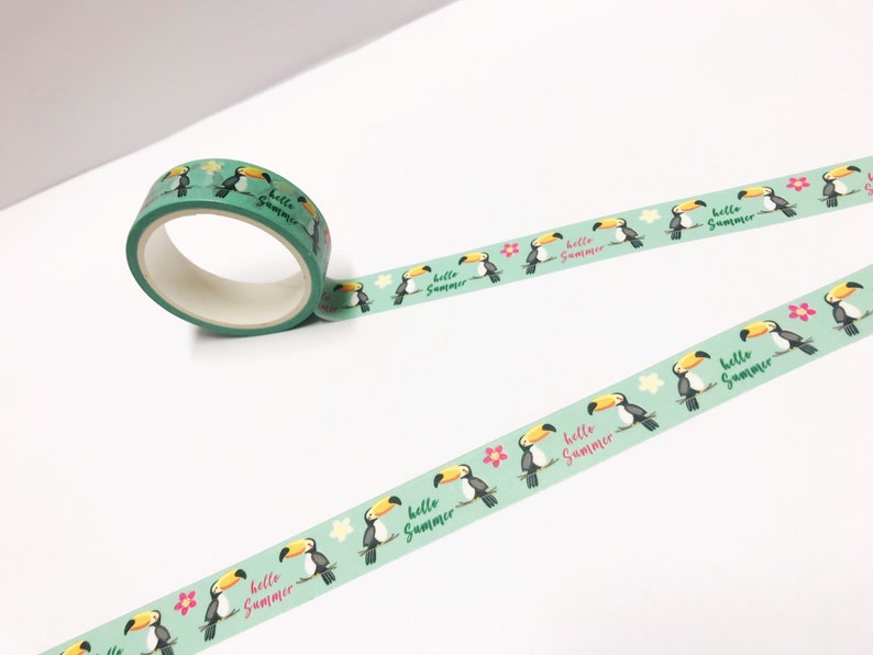 Bullet Journal Animal Washi Tape Planner Cute School Supplies Summer Toucan Washi Tape Hello Summer Washi Tape Nature Washi