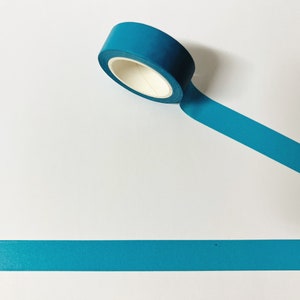 Matt Himmelblau Washi Tape, Bullet Journal, Planer, Tagebuch, 15mm Solid Hellblau Washi, Washi Tape UK, Bullet Journal Zubehör