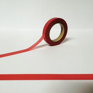 Cinta washi roja mate, cinta roja de 8 mm, Bullet Journal, agenda, diario, washi de color rojo sólido, cinta washi del Reino Unido, suministros para Bullet Journal, agenda
