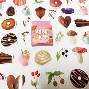 Pegatinas de otoño, pegatinas de flores de invierno, conjunto de pegatinas, paquete de pegatinas de álbum de recortes, accesorios de planificador, suministros de Bullet Journal Bujo, setas
