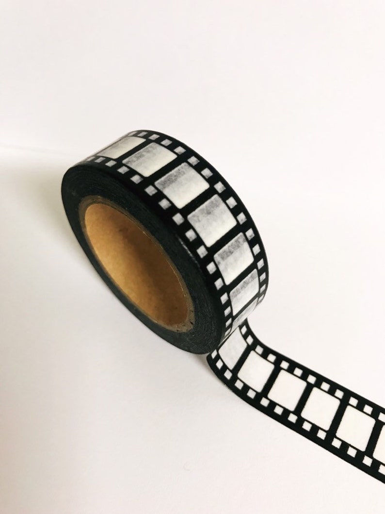 Film Reel Washi Tape Film Roll Washi Movie Night Washi Tape Etsy