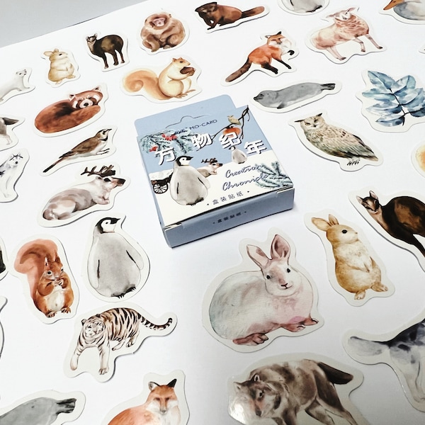 Woodland Animal Stickers: Journal Planner Scrapbook Set