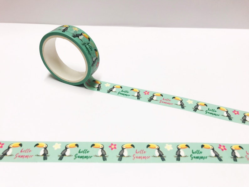 Bullet Journal Animal Washi Tape Planner Cute School Supplies Summer Toucan Washi Tape Hello Summer Washi Tape Nature Washi