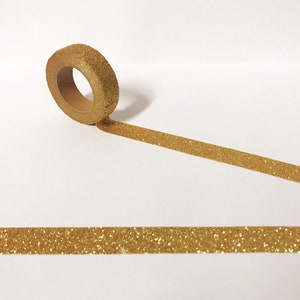 Cinta Washi de brillo de oro claro, cinta Washi de oro, Washi de brillo, cinta Washi planificador, adornos de álbum de recortes, diario de balas, cinta de envoltura
