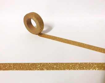 Light Gold Glitter Washi Tape, Gold Washi Tape, Glitter Washi, Planner Washi Tape, Scrapbook Embellissements, Bullet Journal, Wrapping Tape