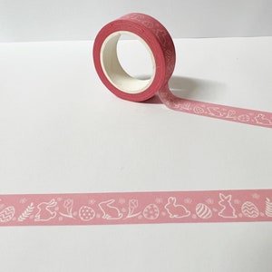 Nastro Adesivo Giapponese in Carta Washi Decorativo - Coniglio Bianco