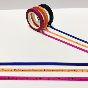 Shooting Star Washi Tape, Sterne Washi Tape, Space Washi, 5 mm Washi, Washi Tape Set, Planer, Bullet Journal Zubehör, Scrapbook Aufkleber