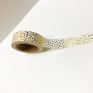 Goldfolie Punkte Washi Tape, Dotty Washi Tape, Flecken Washi Tape, Bullet Journal, Planer, Splatter Washi