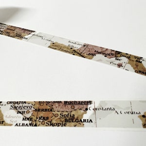 Cinta washi estilo vintage con mapa, cinta washi con mapa del tesoro, cinta washi para viajes, diario de viaje, accesorios para álbumes de recortes, pegatinas para bullet journal
