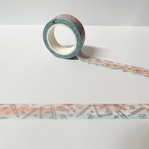 Cinta washi con bolígrafo, cinta washi para hacer pruebas con bolígrafo, washi en blanco y negro, agenda sencilla, página de prueba con bolígrafo, accesorios para bullet journal, cinta washi para artistas