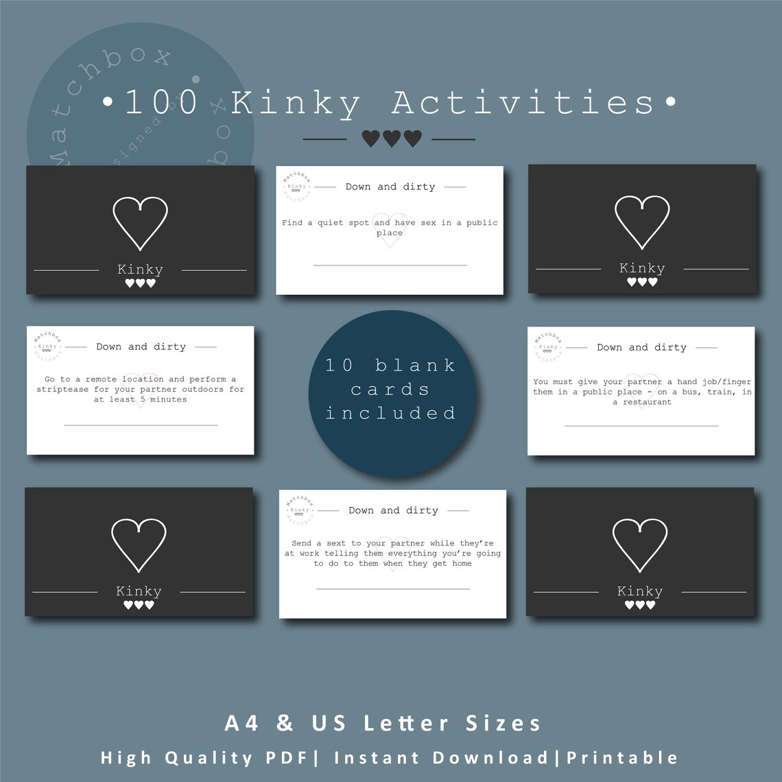 100 Kinky Activities Valentines Day Gift Gift for Boyfriend Etsy