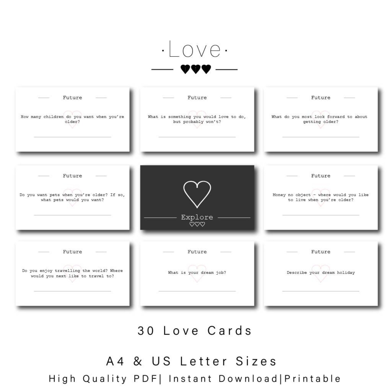 Couples Questions Game Instant Download PrintableFind out | Etsy