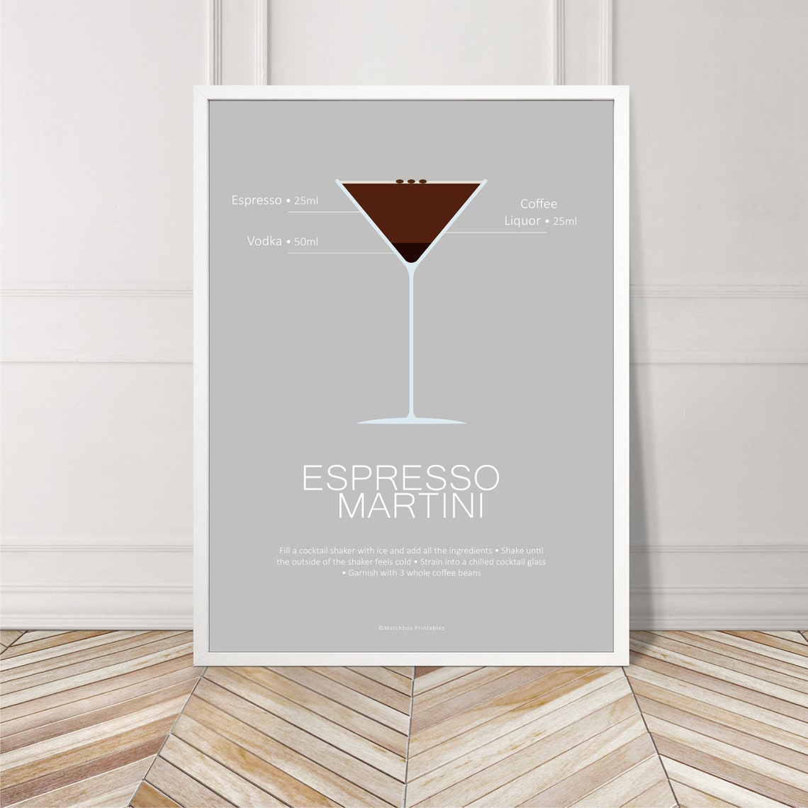 Espresso Martini Cocktail Poster Instant Download Digital Etsy