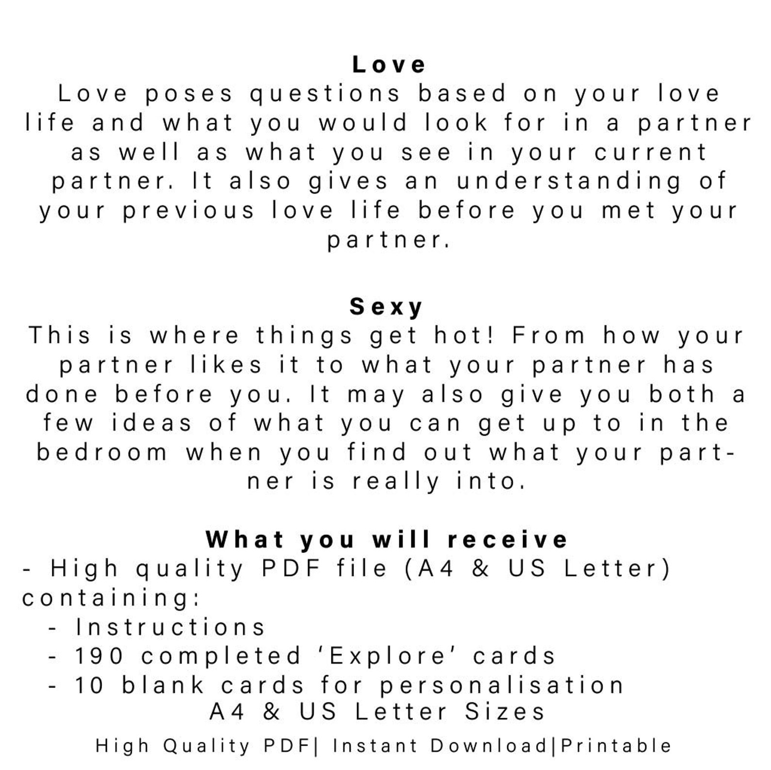 Couples Questions Game Instant Download PrintableFind out | Etsy