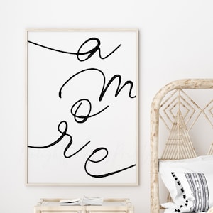 Amore digital printable, amore minimal quote print, amore digital poster, sofortiger Download Datei, Schlafzimmer Kinderzimmer Druck, Liebe Zitat Kunst