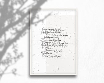 Bones Michael Kiwanuka Lyrics Digital Printable Instant Etsy