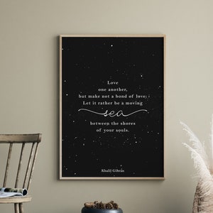 Khalil Gibran Bond Of Love quote digital printable, love quote, Khalil Gibran love art print, Khalil Gibran anniversary gift, bedroom decor