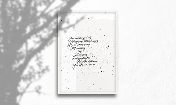 Silence Hindi Zahra Lyrics Digital Printable Instant Download Etsy