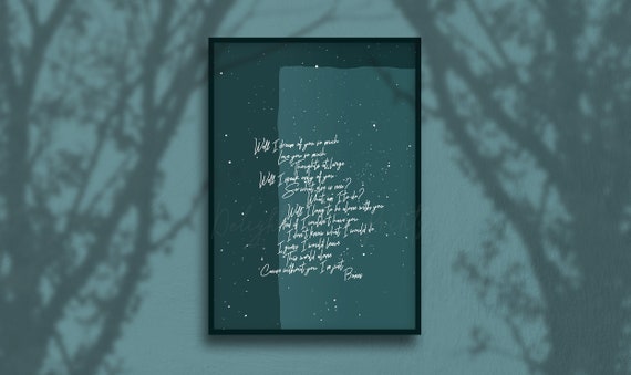 Bones Michael Kiwanuka Lyrics Digital Printable Bones Lyrics Poster Instant Download File Lyrics Print Gift Lyrics Bedroom Wall Decor