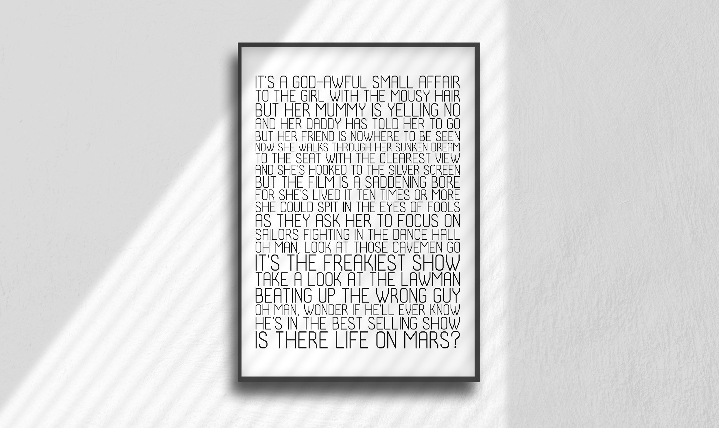 Life On Mars David Bowie Letra