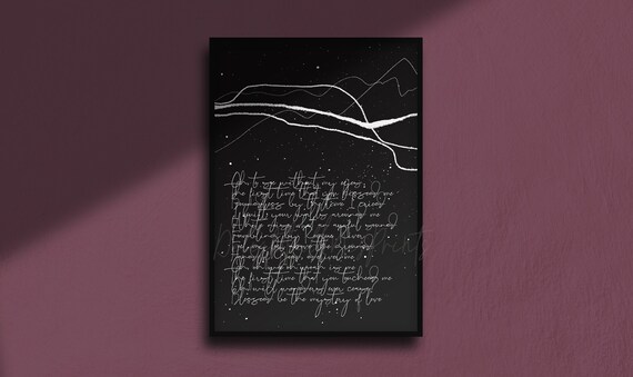 Mystery Of Love Sufjan Stevens Lyrics Digital Printable Etsy