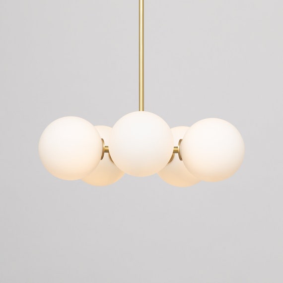 Brass sphere pendant light deals