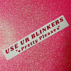 Verwenden Sie Ur Blinkers Hübsche Bitte Cute Sparkle Herz-Vinyl-Auto-Aufkleber