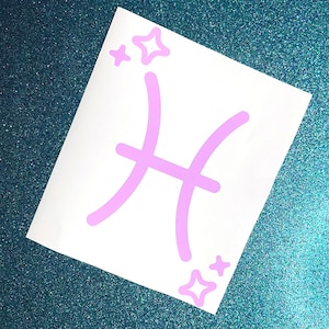Astrology Zodiac Sun Moon Star Sign Sparkle Cute Kawaii Girly Vinyl Car Laptop Water Bottle Decal Sticker