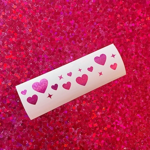 Side Mirror Heart Sparkle Decor Cute Kawaii Pink Car Mirror Decal Sticker