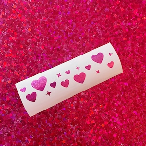 Side Mirror Heart Sparkle Decor Cute Kawaii Pink Car Mirror Decal Sticker