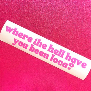 Where The Hell Have You Been Loca Heart Sparkle Kawaii Cute Vinyl Car Laptop Water Bottle Sticker Decal