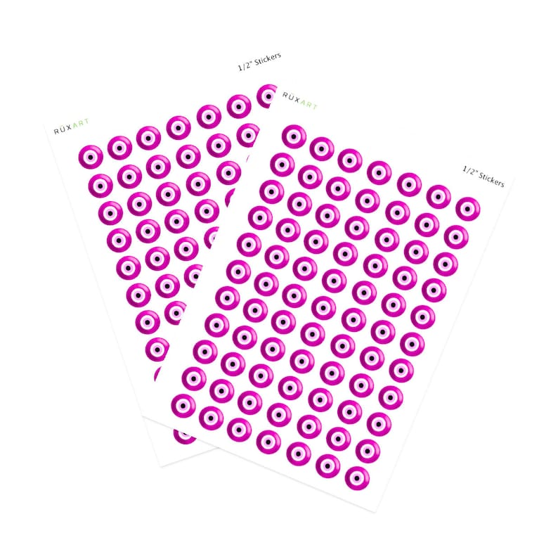 154 Pink Evil Eye Stickers Half Inch Evil Eye Stickers. - Etsy