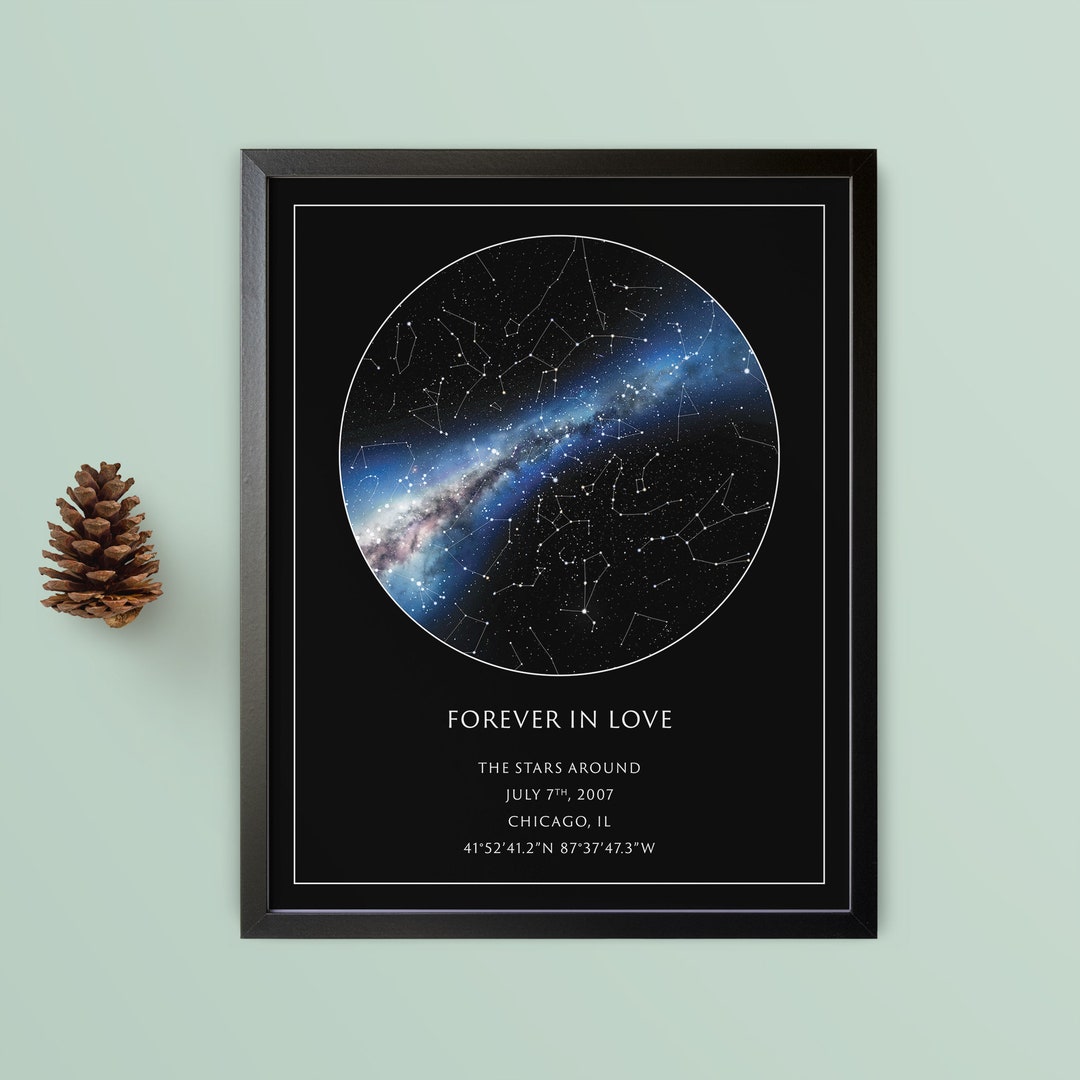 Stars the Night We Met Custom Star Map Print - Unique Christmas Gift ...