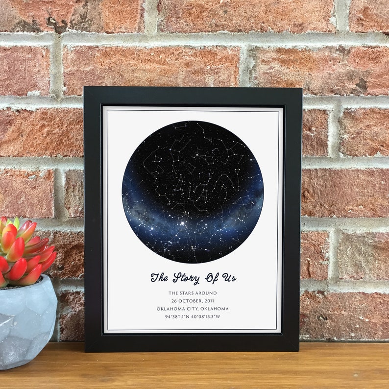 Custom Star Map Realistic Constellation Poster Night Sky | Etsy