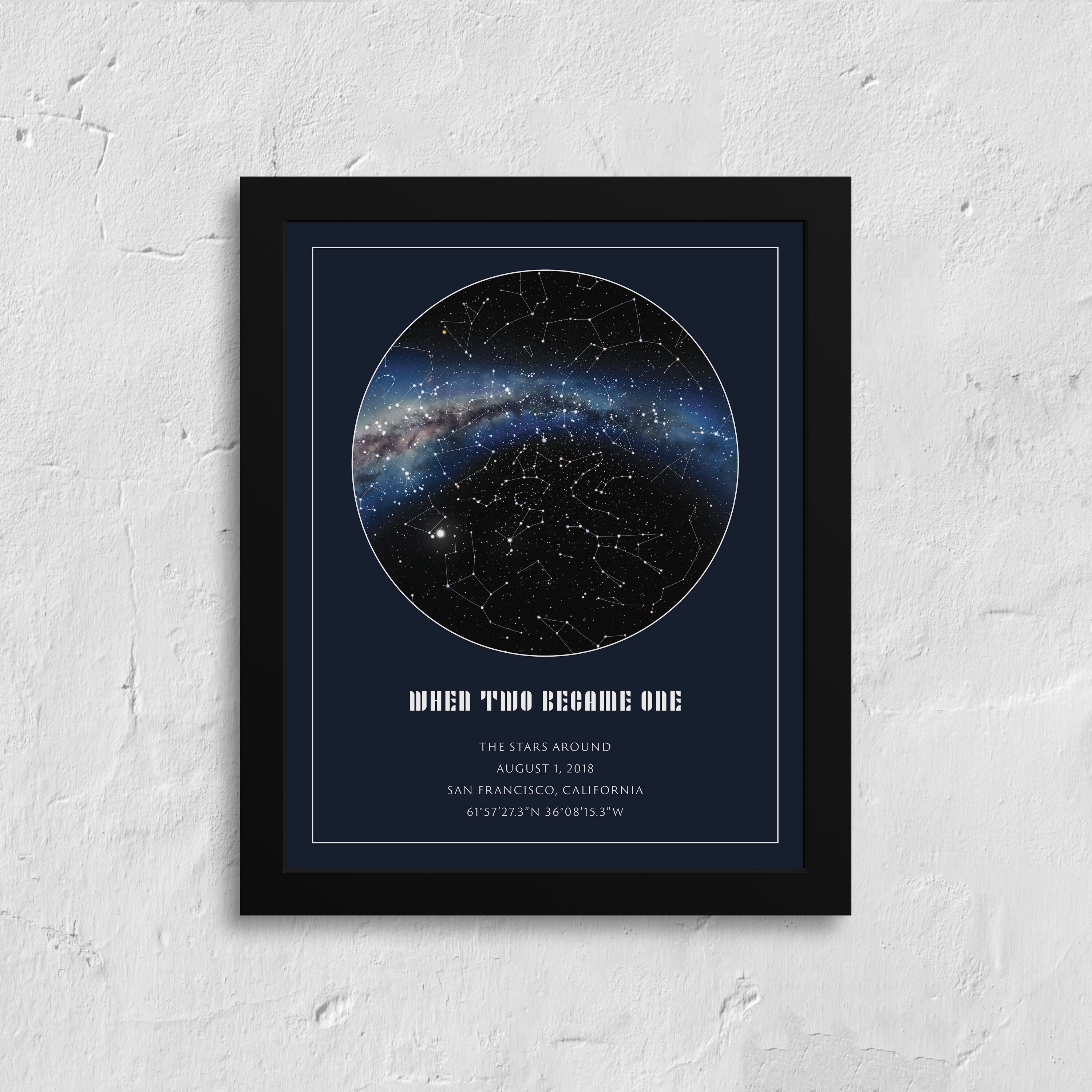 Custom Star Map Realistic Night Sky Map Custom Star Poster - Etsy Canada
