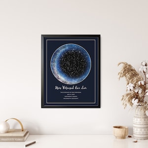 Gift for Boyfriend from Girlfriend to Him Men Birthday Husband Anniversary Personalize Night Sky Custom Star Map Gift Star Poster image 2