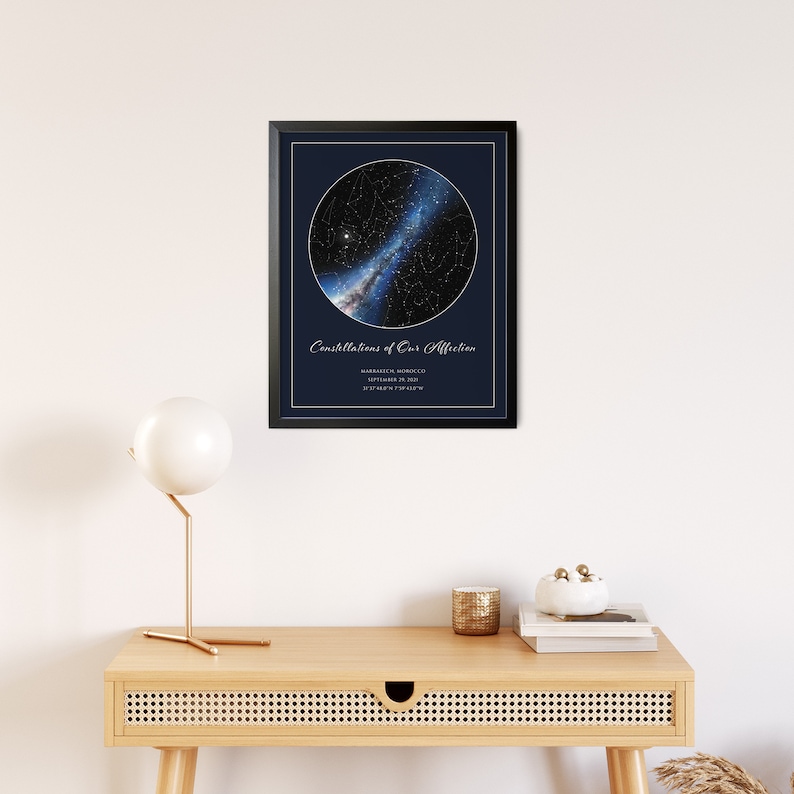 Gift for Boyfriend from Girlfriend to Him Men Birthday Husband Anniversary Personalize Night Sky Custom Star Map Gift Star Poster image 4