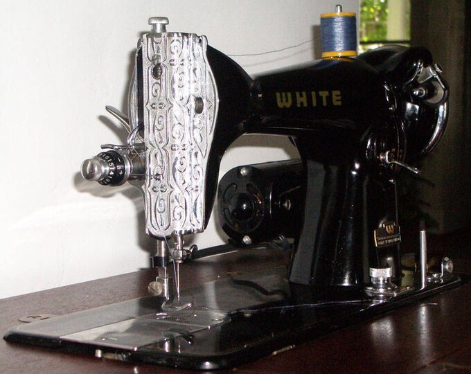 Vintage 1950 White Electric Sewing Machine Etsy