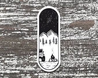 Jeep sticker. Camping Adventure Mug Sticker. Vinyl sticker. Laptop Sticker Decal